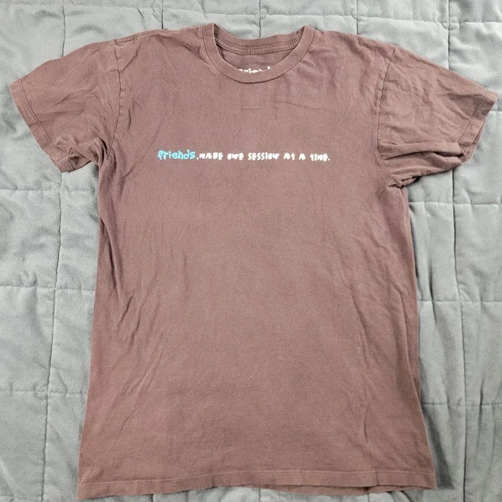 Friends Adults Medium Brown T Shirt Made One Session At A Time Short Sleeve